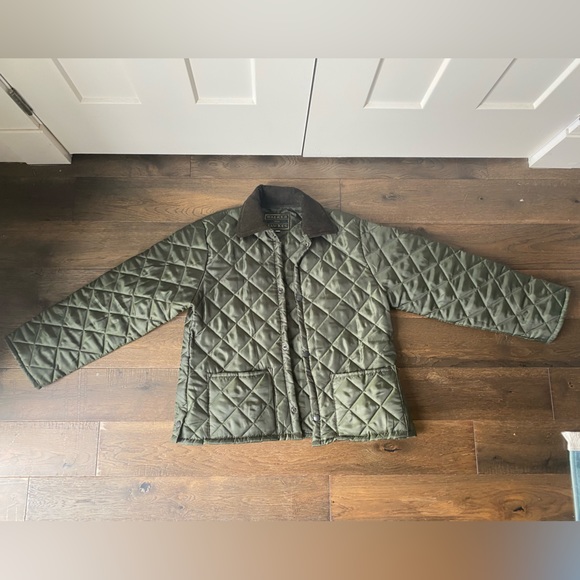 VINTAGE OLIVE GREEN SPRING JACKET - Picture 1 of 2